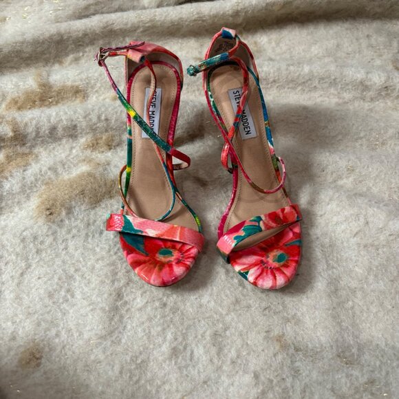 Steve Madden Multicolor Feliz Heeled Sandal Size 7 - Picture 2 of 8